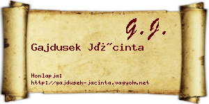 Gajdusek Jácinta névjegykártya